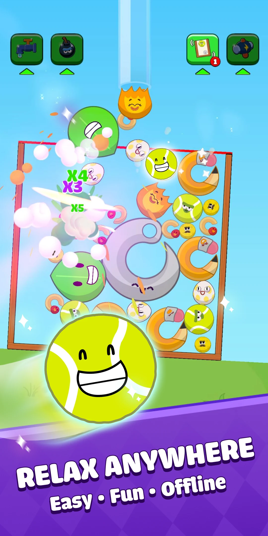 BFDI Fruit Merge Master screenshot